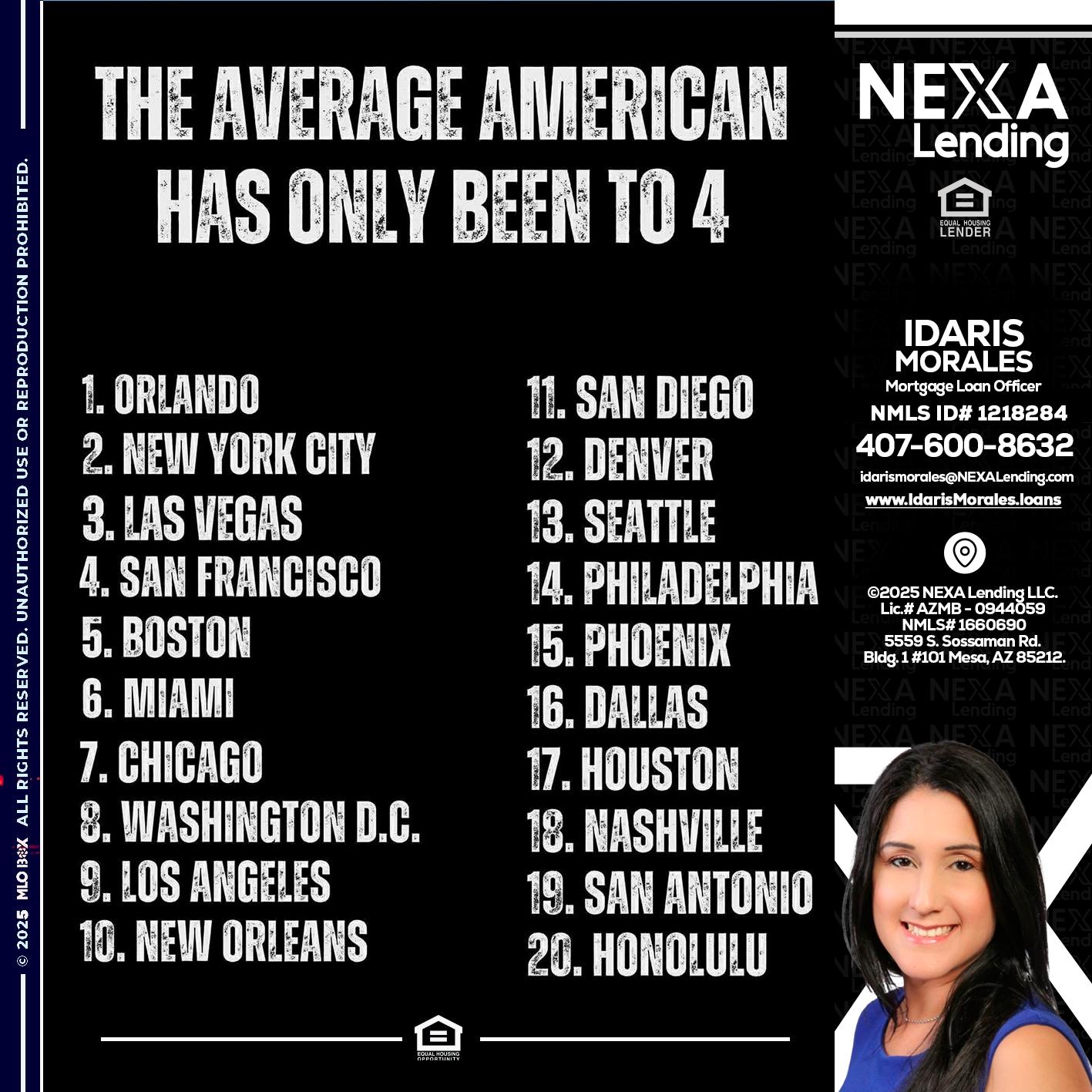 THE AVERAGE AMERICAN - Idaris Morales -Mortgage Loan Officer