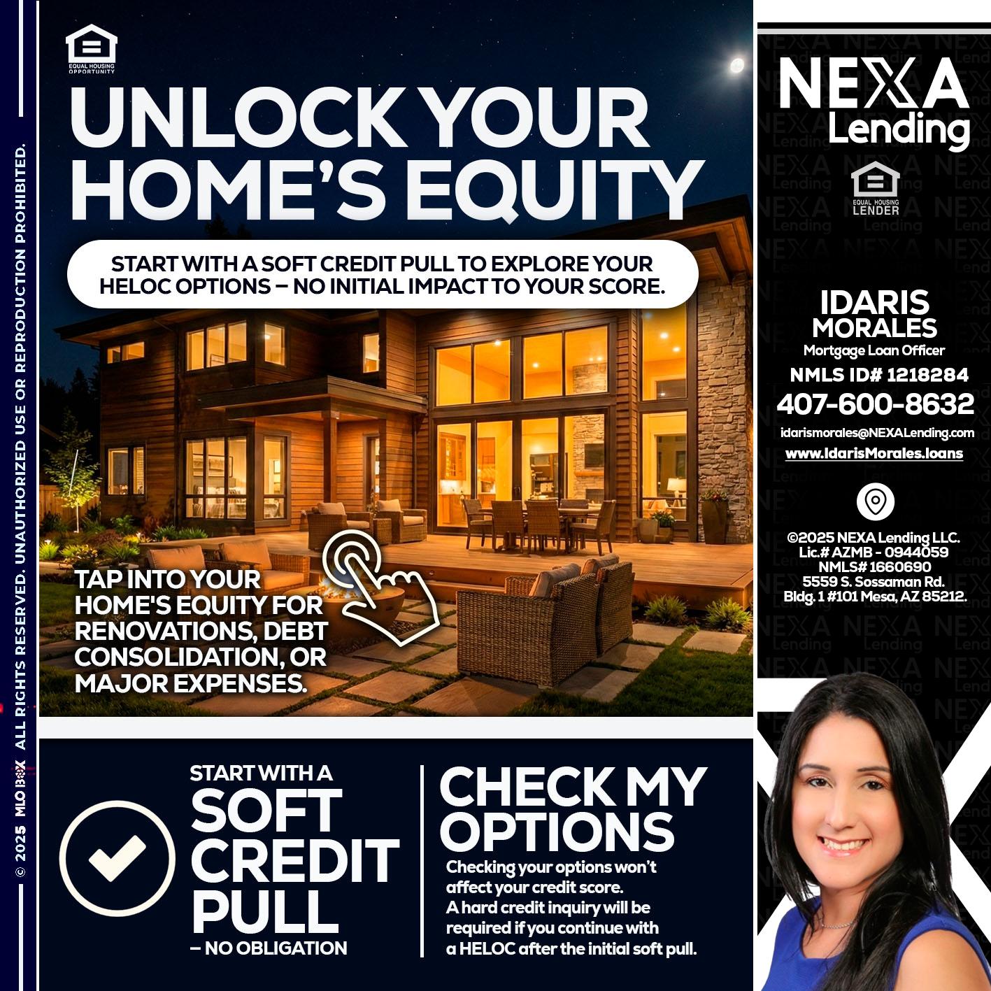 UNLOCK YOUR HOMES - Idaris Morales -Mortgage Loan Officer