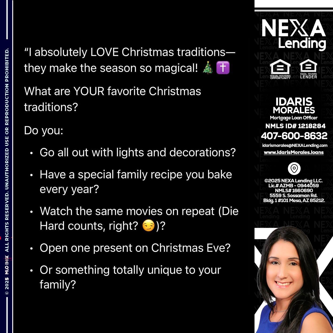 I love christmas - Idaris Morales -Mortgage Loan Officer