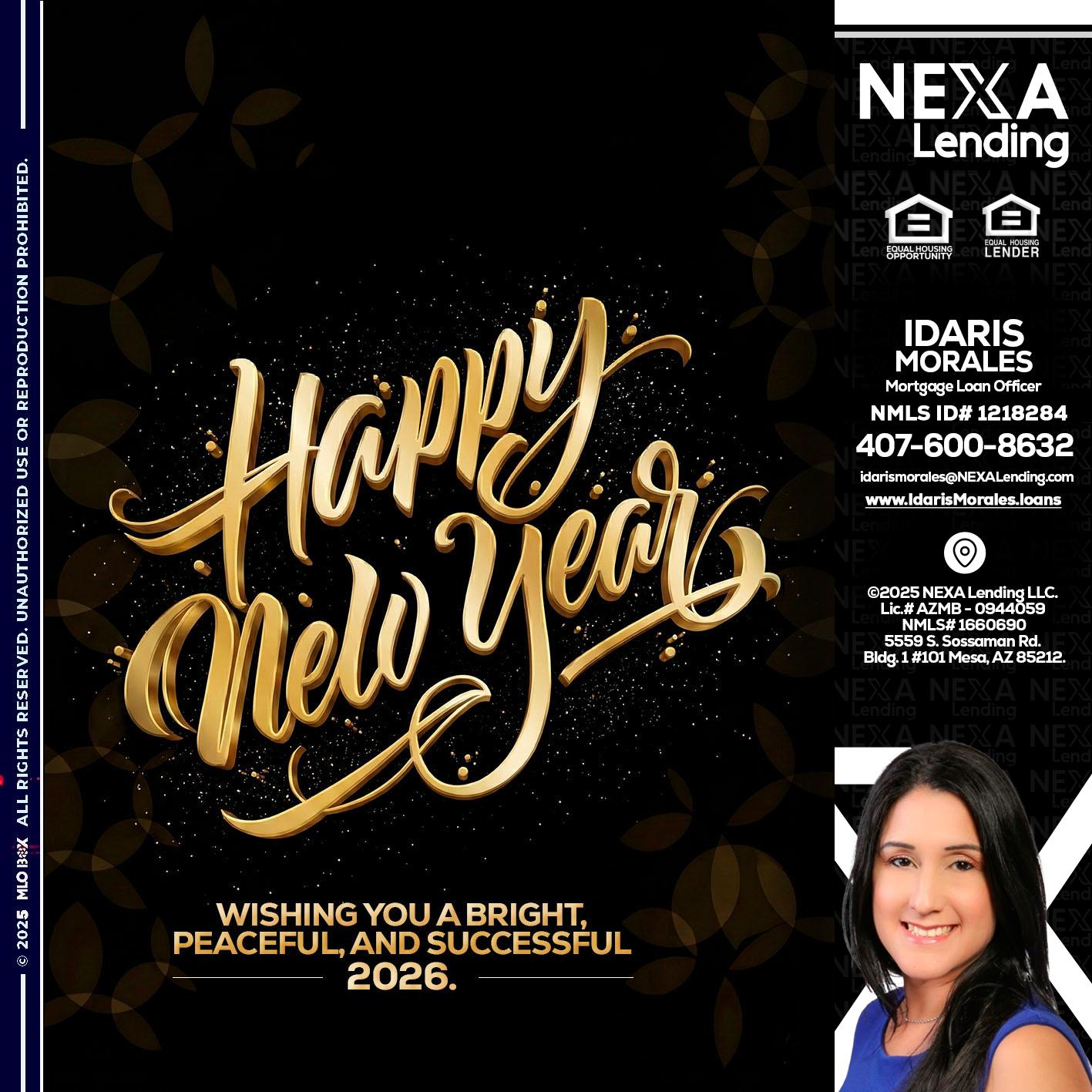 HAPPY NEW YEAR - Idaris Morales -Mortgage Loan Officer