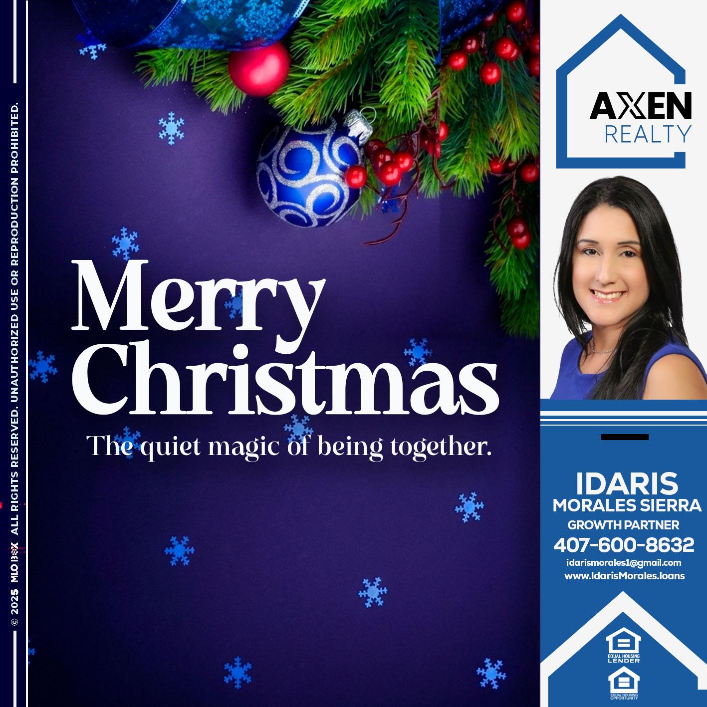 merry christmas - Idaris Morales -Mortgage Loan Officer