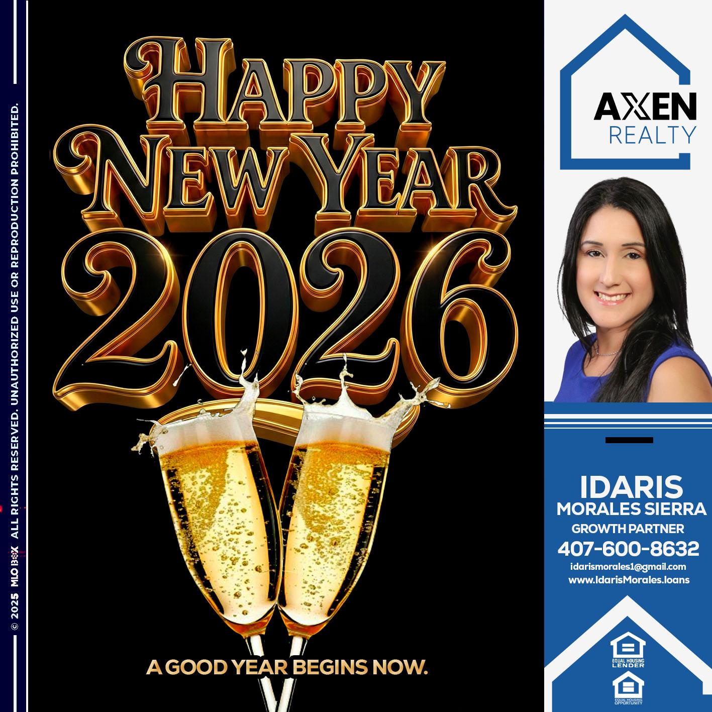 HAPPY NEW YEAR - Idaris Morales -Mortgage Loan Officer