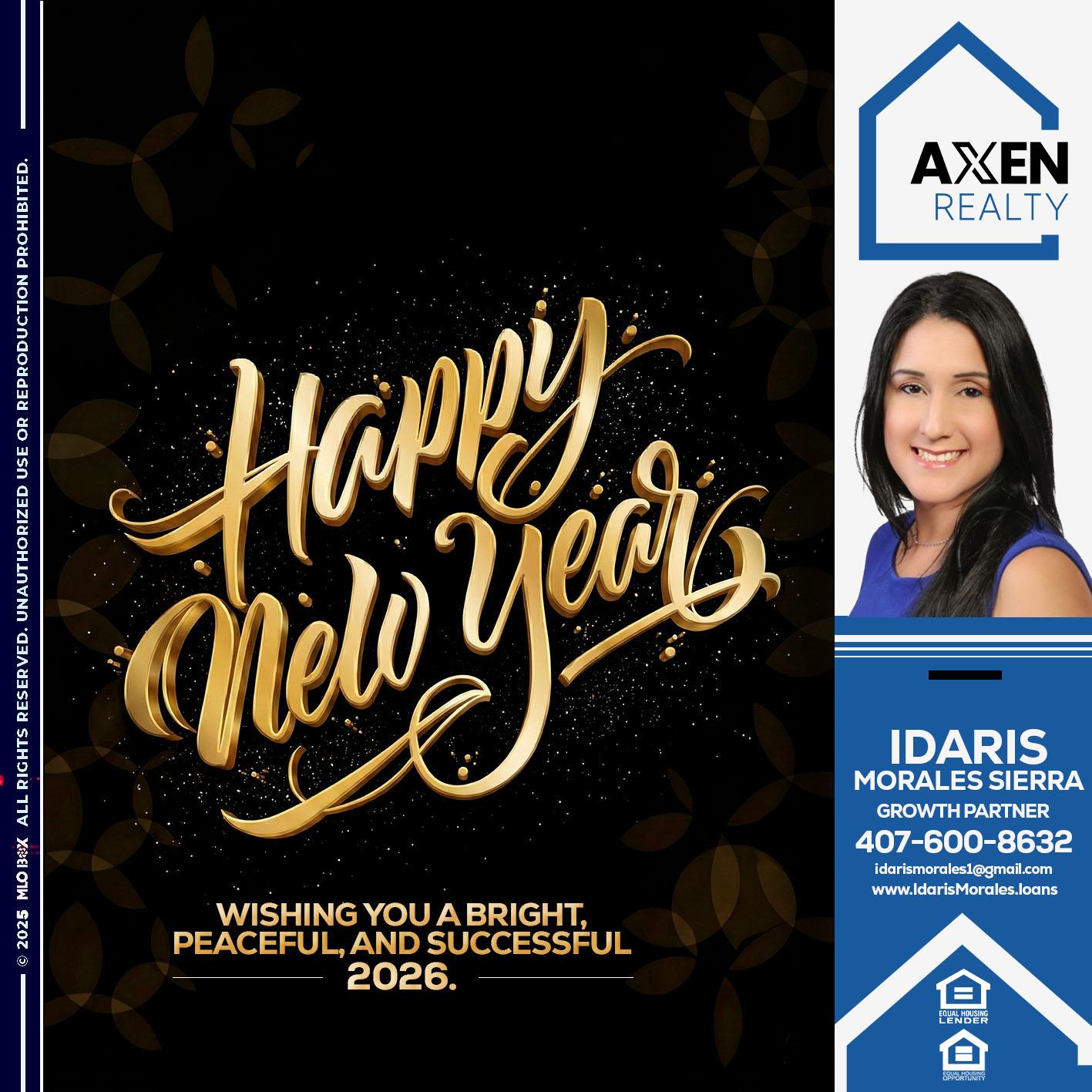HAPPY NEW YEAR - Idaris Morales -Mortgage Loan Officer