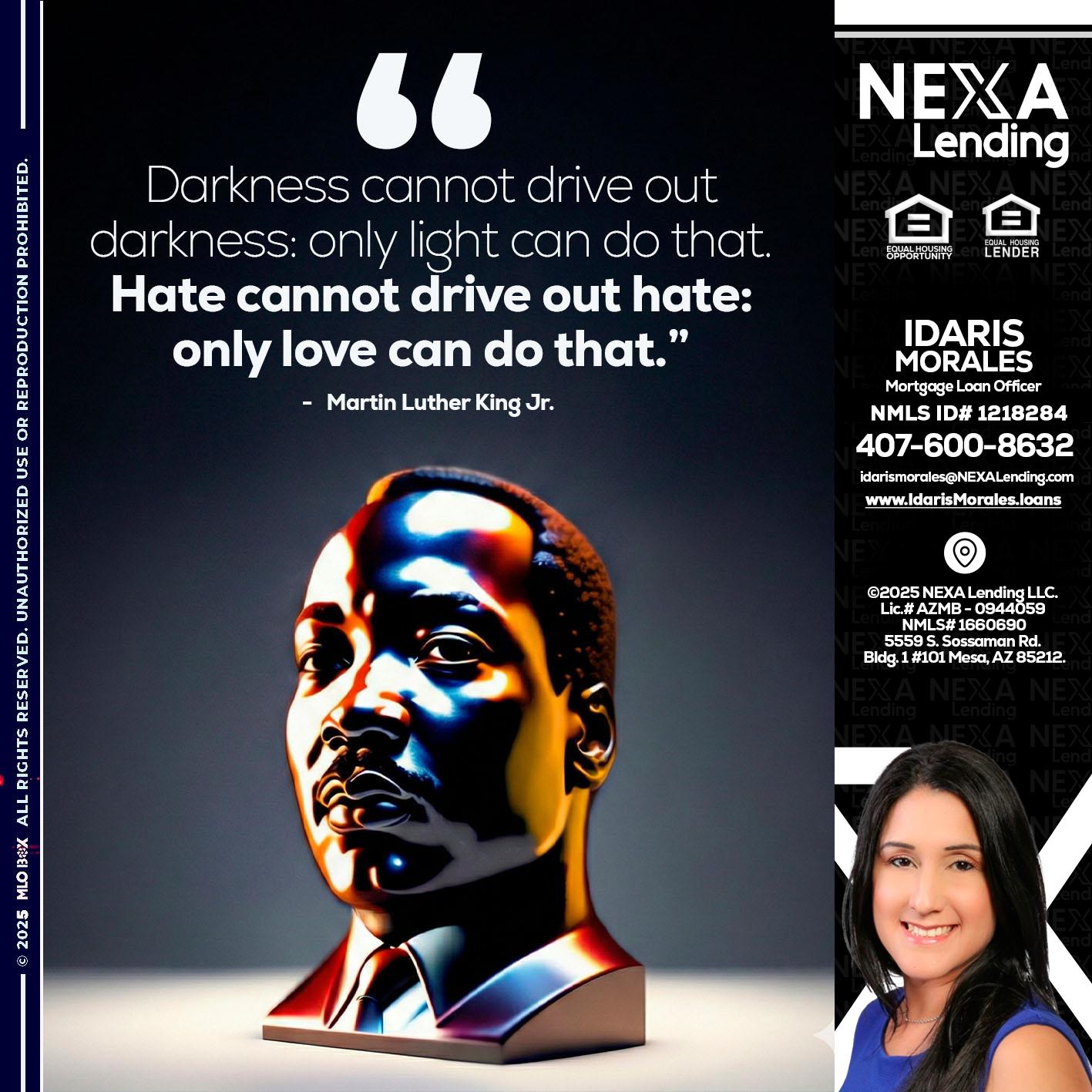 MLK 2026 - Idaris Morales -Mortgage Loan Officer