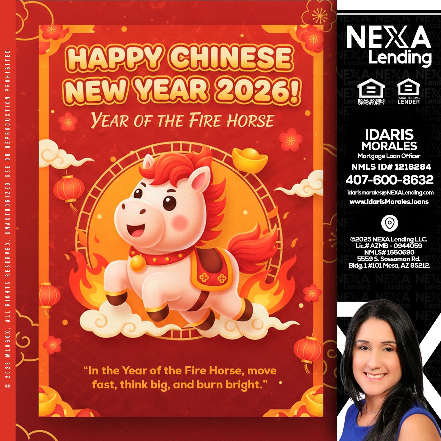 happy Chinese new year - Idaris Morales -Mortgage Loan Officer