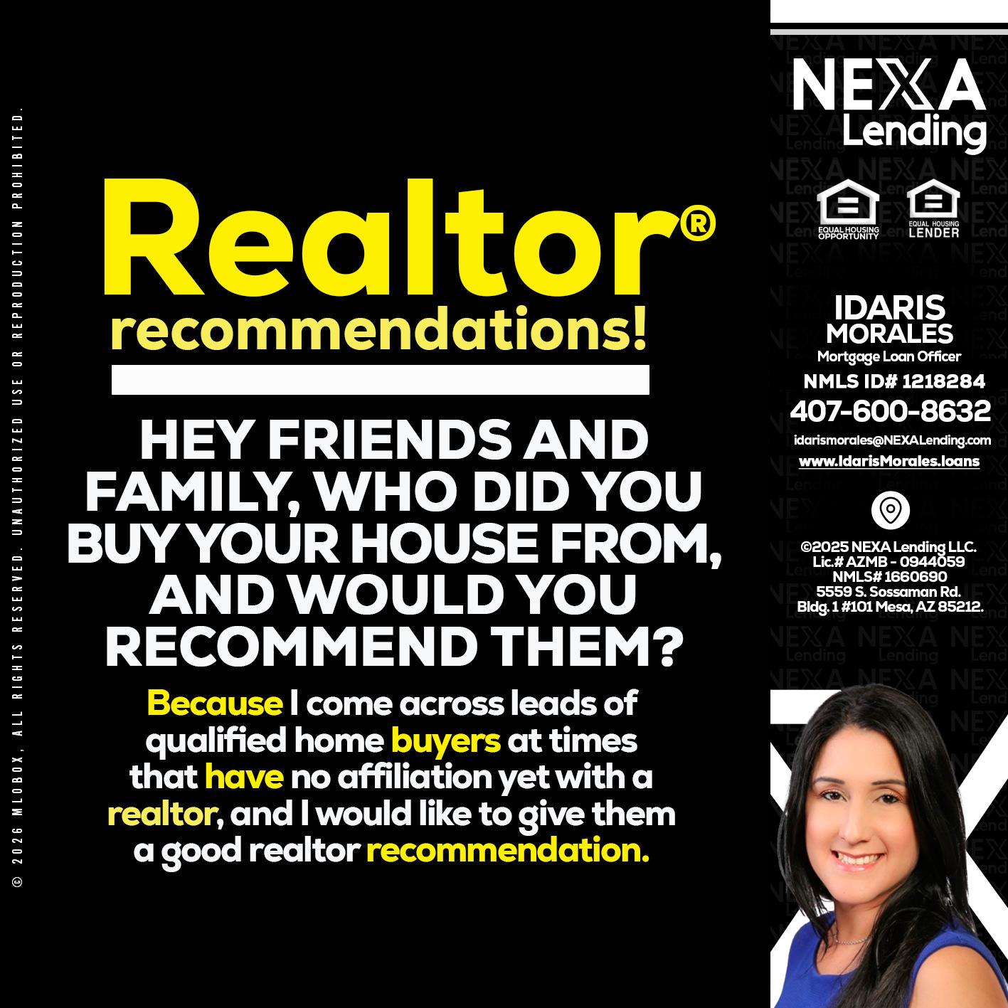 REALTOR - Idaris Morales -Mortgage Loan Officer