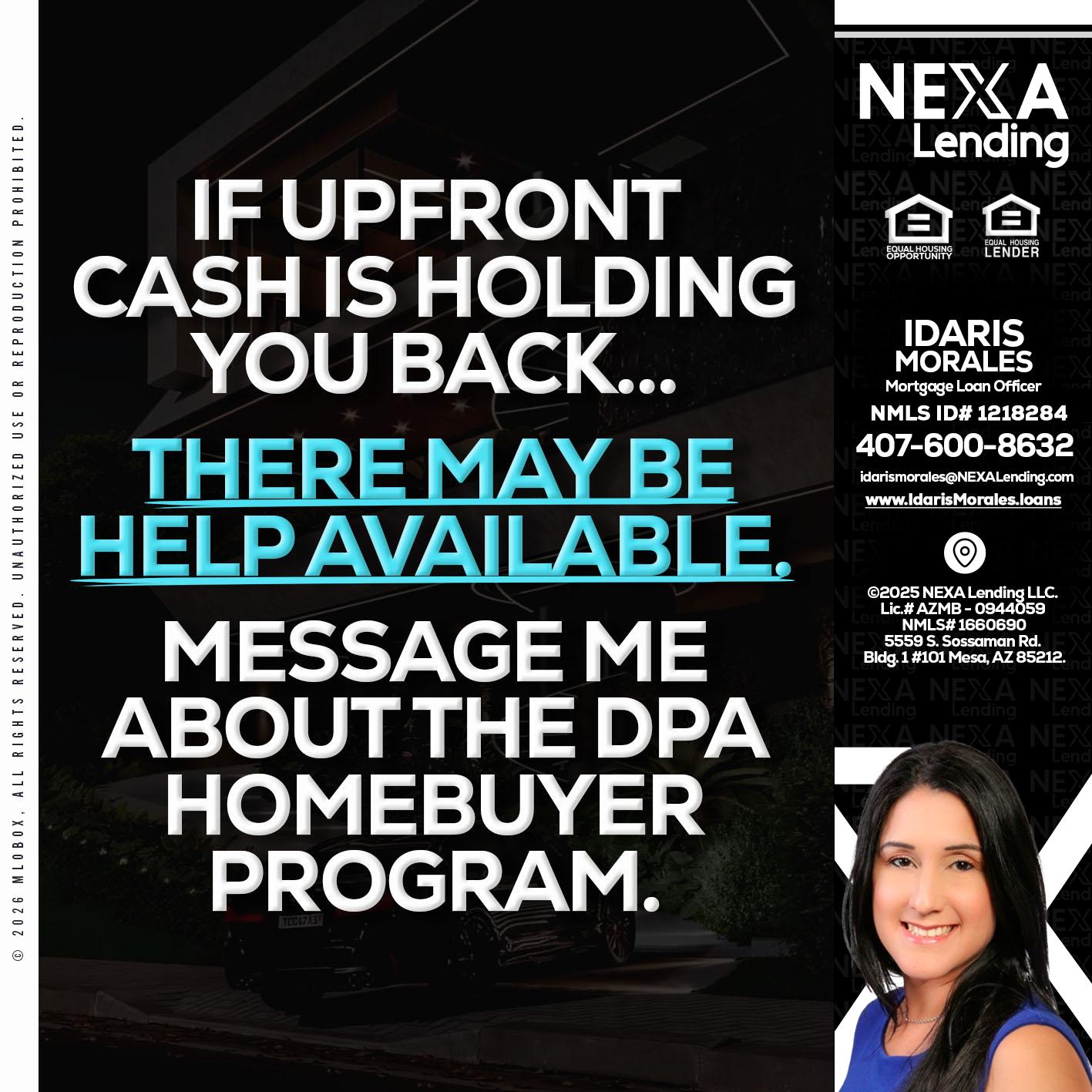 IF UPFRONT - Idaris Morales -Mortgage Loan Officer