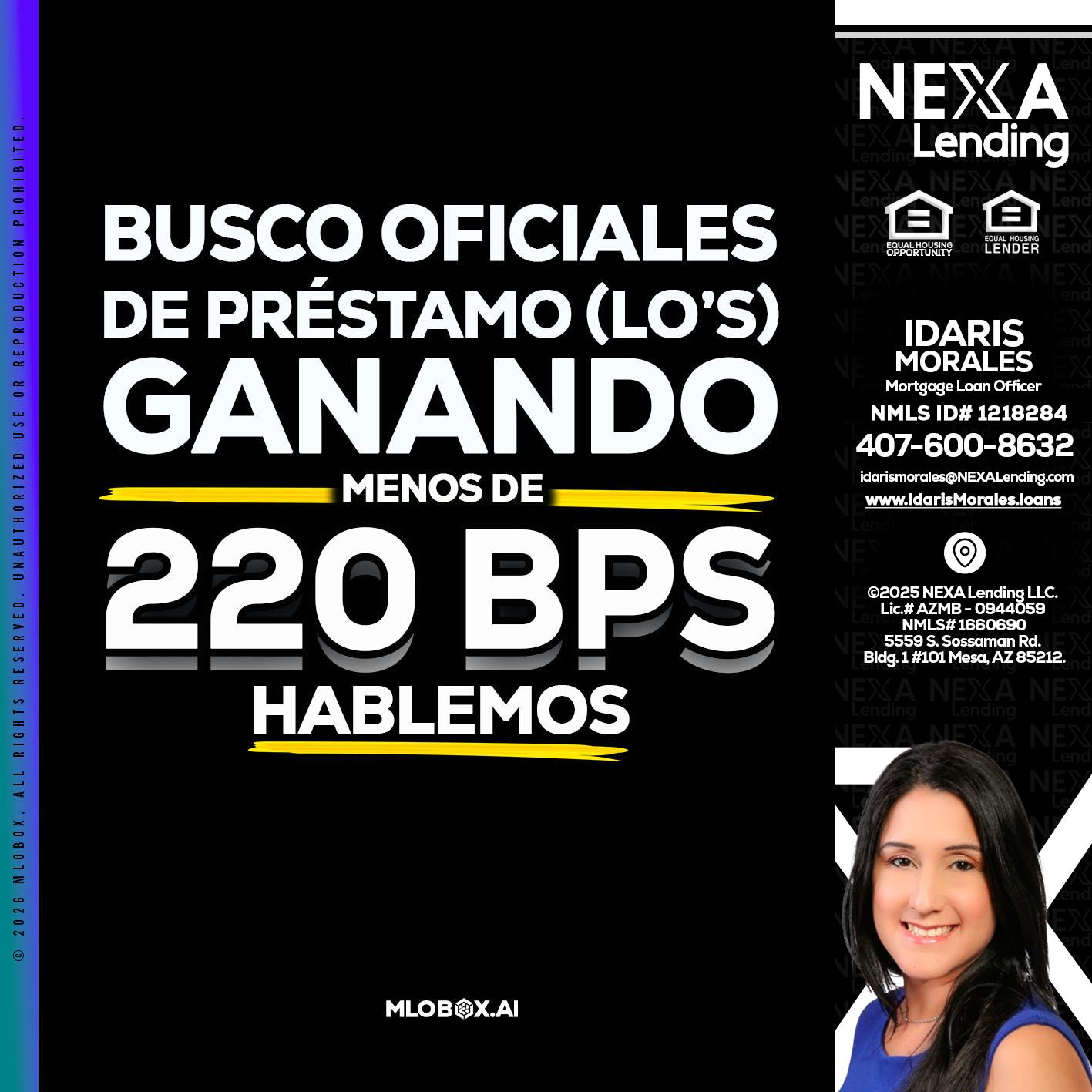 BUSCO OFICIALES - Idaris Morales -Mortgage Loan Officer