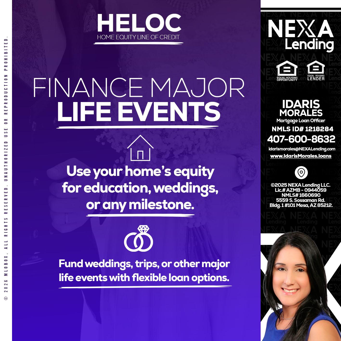 HELOC - Idaris Morales -Mortgage Loan Officer