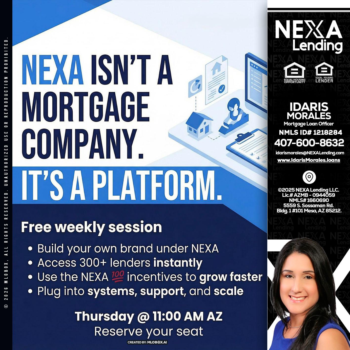 NEXA ISNT - Idaris Morales -Mortgage Loan Officer