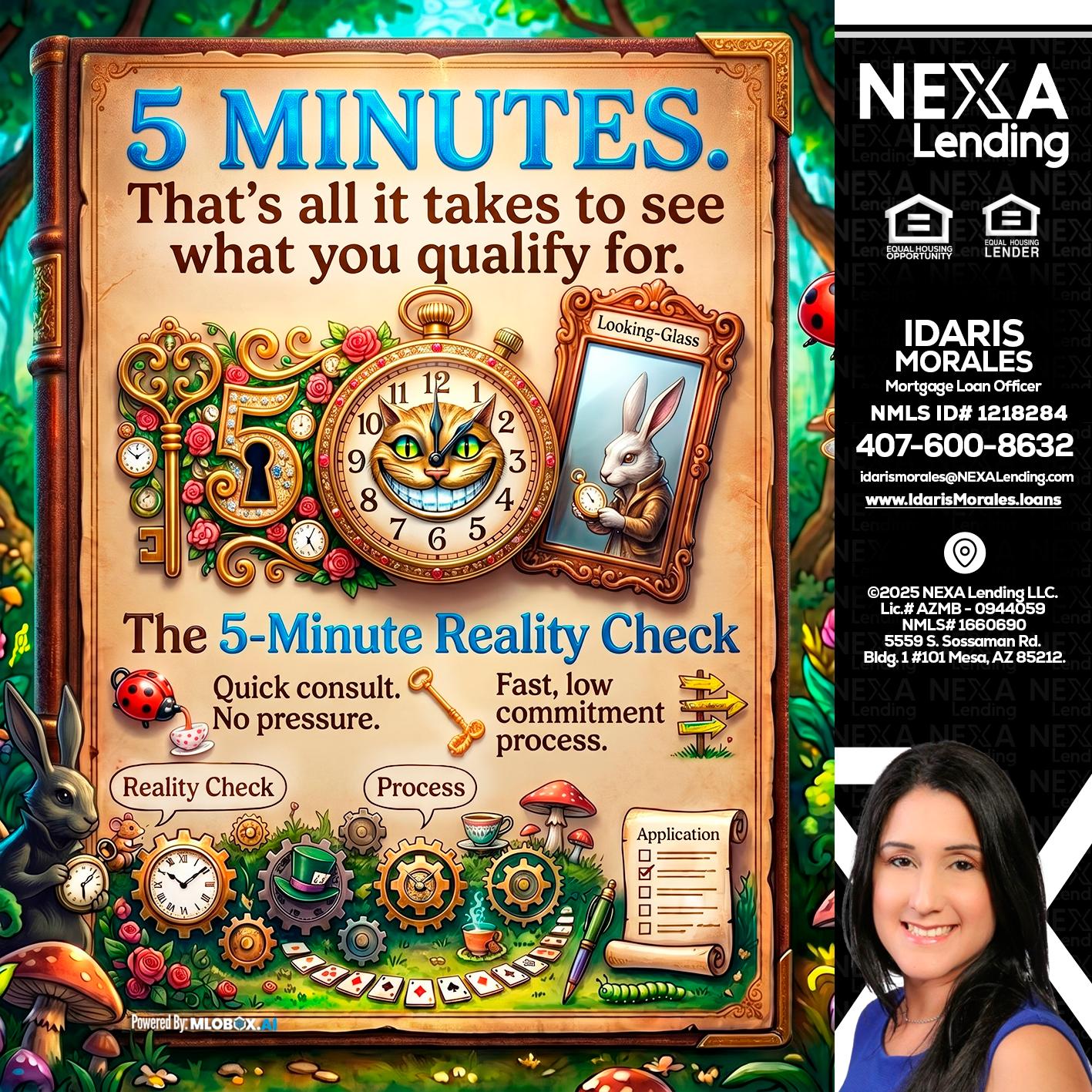 Reality Check! - Idaris Morales -Mortgage Loan Officer