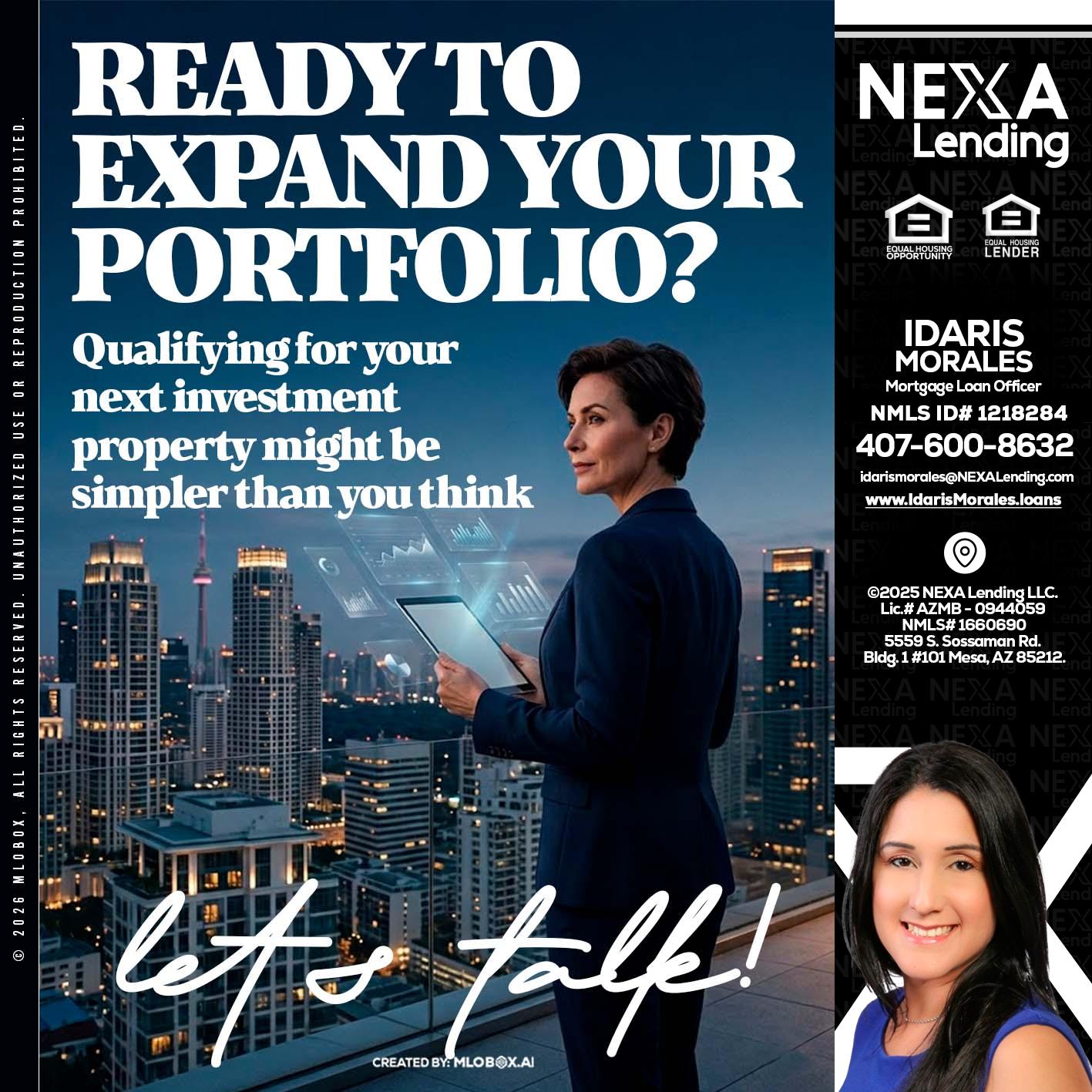 READY TO EXPAND - Idaris Morales -Mortgage Loan Officer
