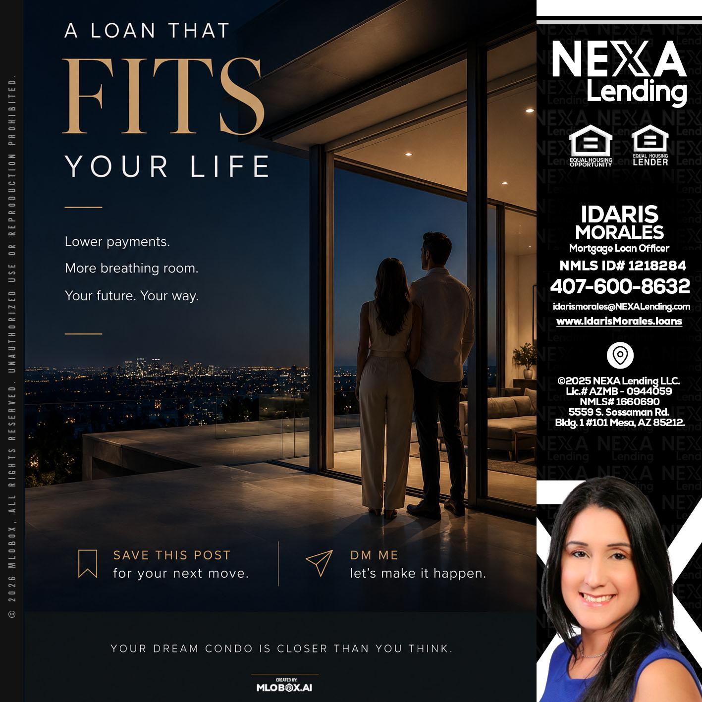 LOANS THAT FIT - Idaris Morales -Mortgage Loan Officer