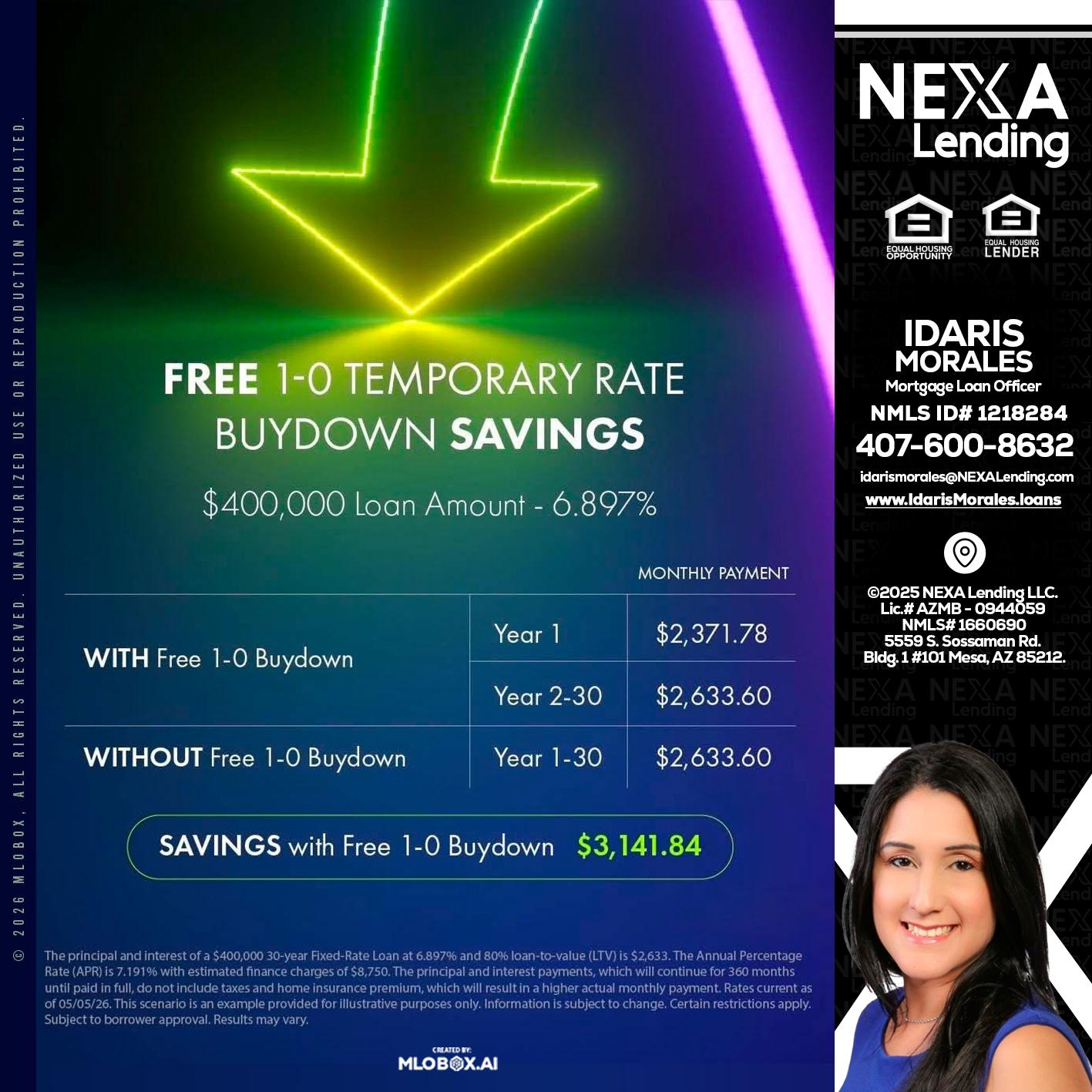 BUYDOWN - Idaris Morales -Mortgage Loan Officer