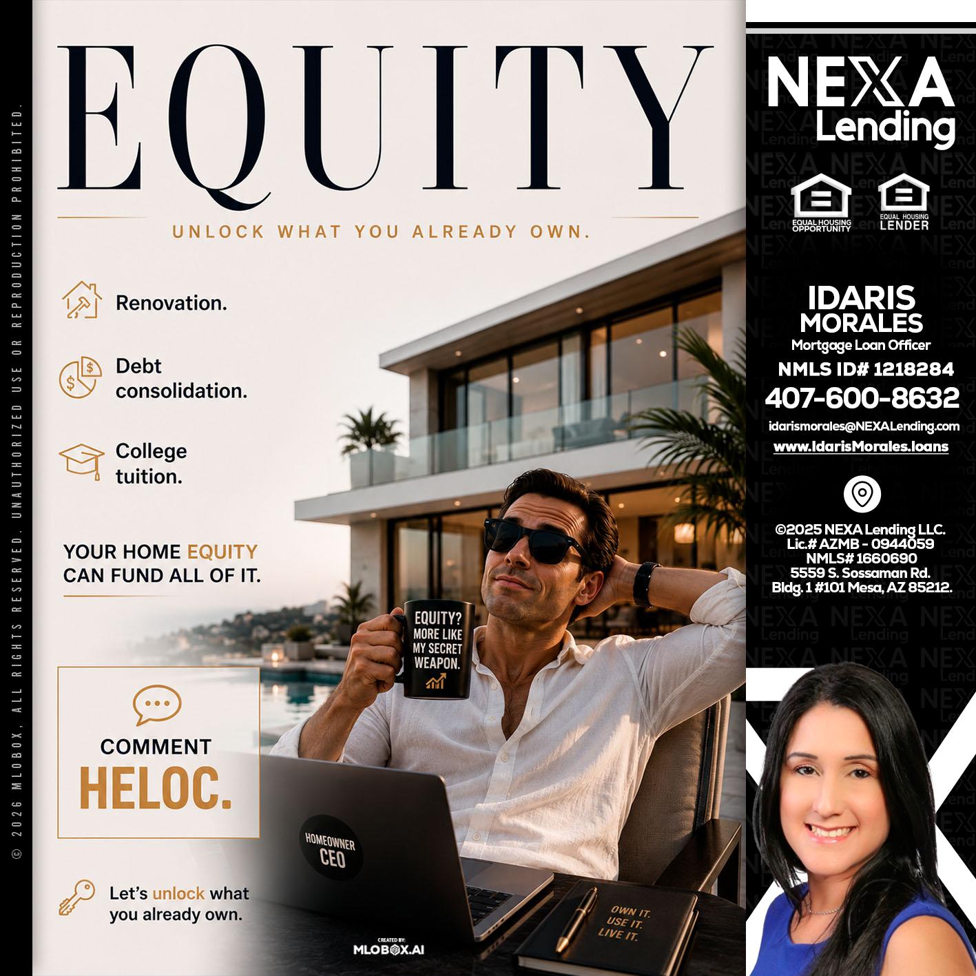 EQUITY - Idaris Morales -Mortgage Loan Officer