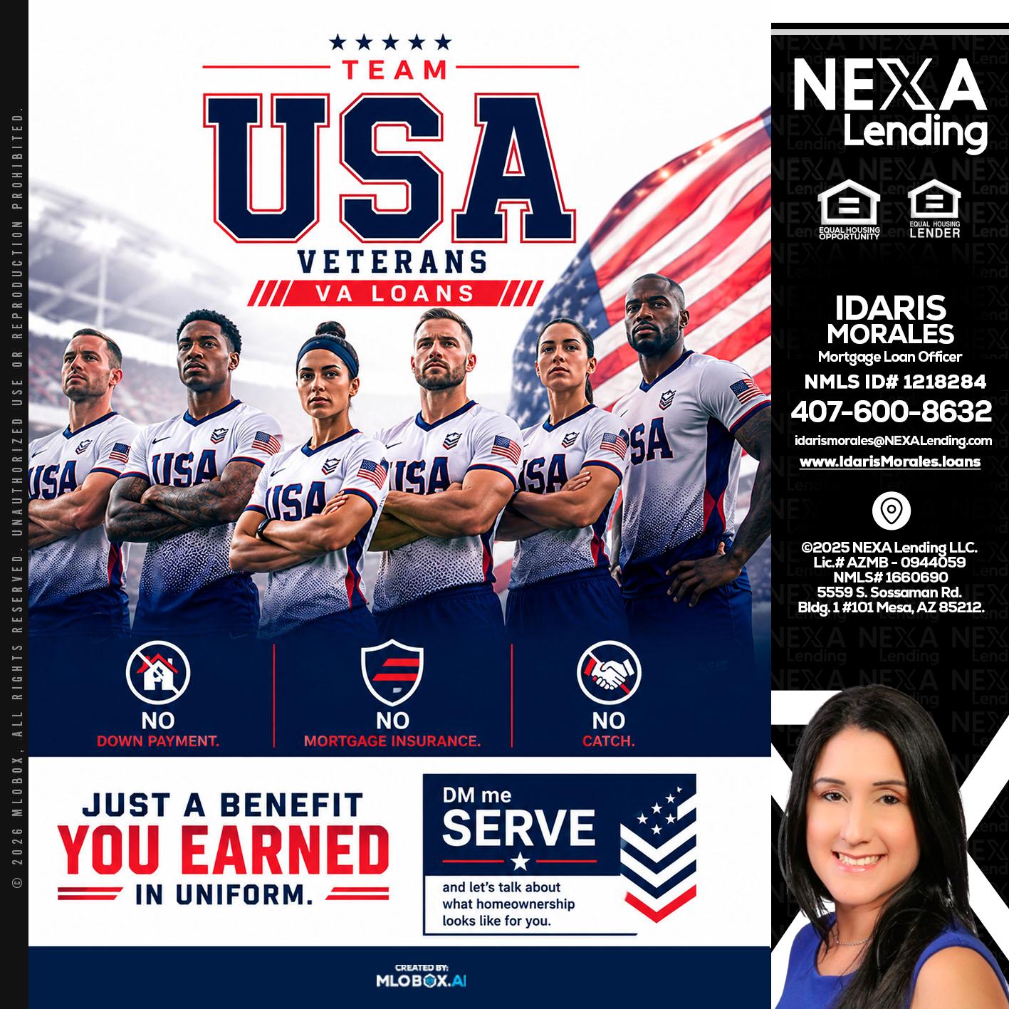 USA TEAM - Idaris Morales -Mortgage Loan Officer