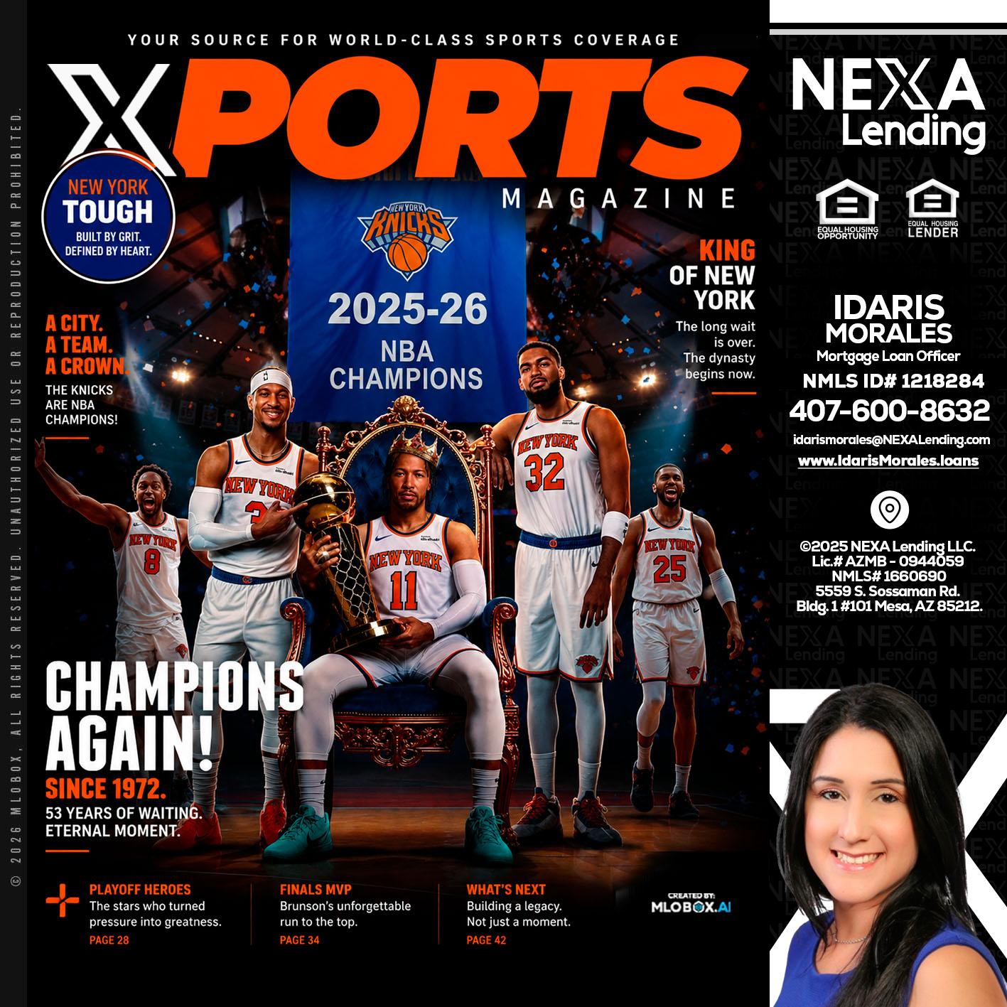 XPORTS MAGAZINE - Idaris Morales -Mortgage Loan Officer