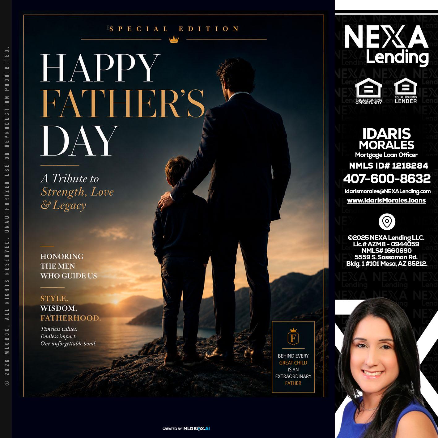 HAPPY FATHERS DAY - Idaris Morales -Mortgage Loan Officer