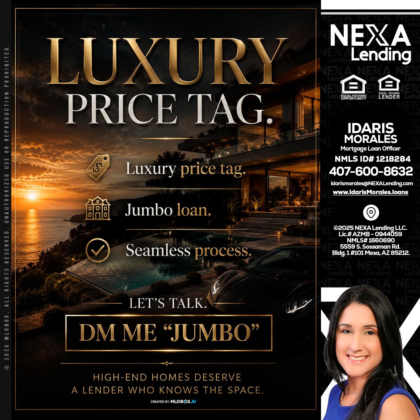 LUXURY PRICE - Idaris Morales -Mortgage Loan Officer
