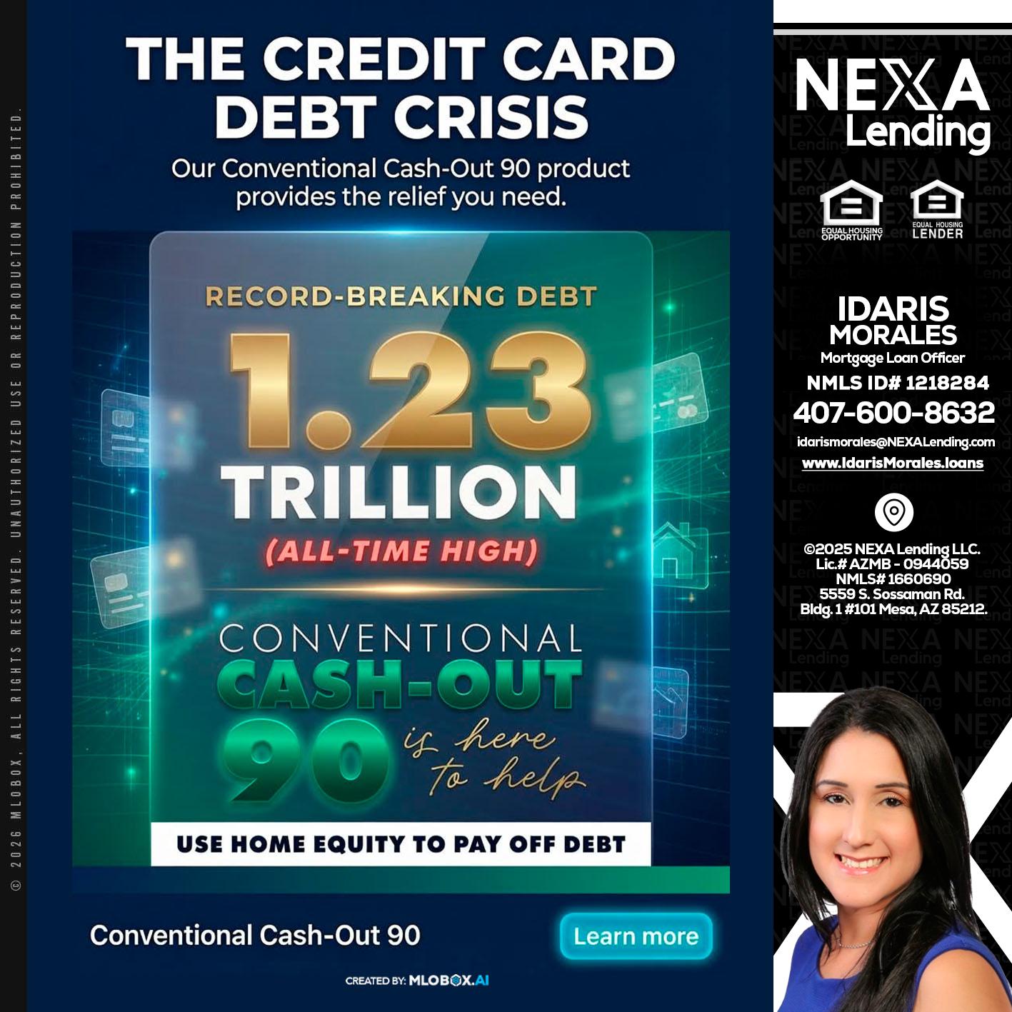 THE CREDIT CARD - Idaris Morales -Mortgage Loan Officer