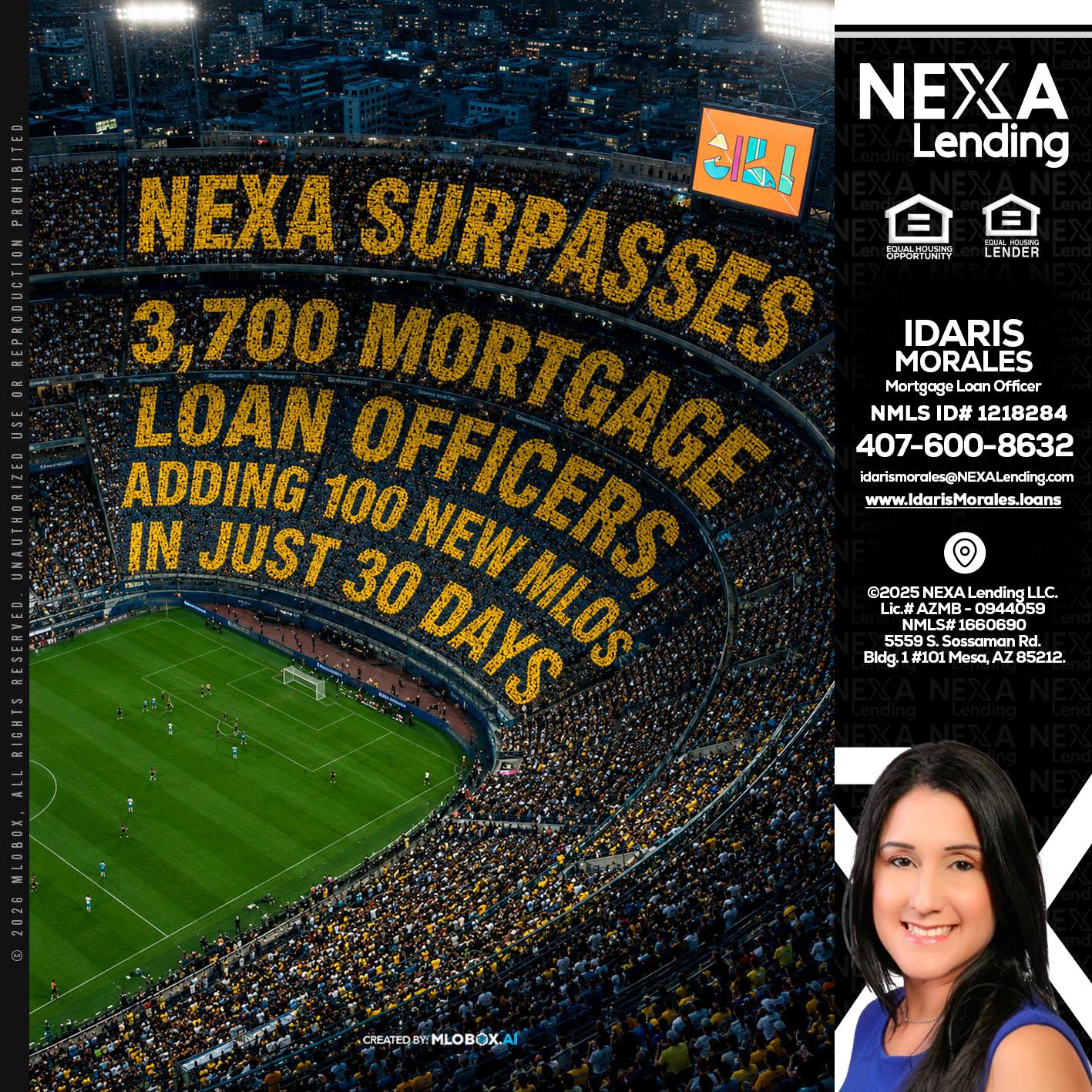 NEXA SURPASSES - Idaris Morales -Mortgage Loan Officer