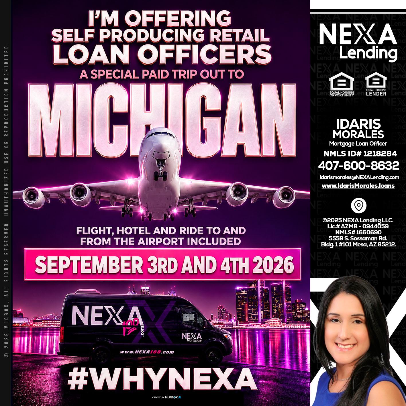 MICHIGAN TRIP - Idaris Morales -Mortgage Loan Officer