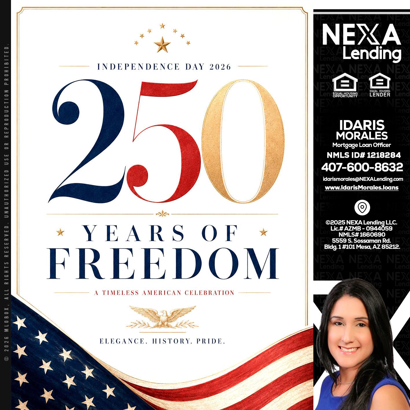250 YEARS - Idaris Morales -Mortgage Loan Officer