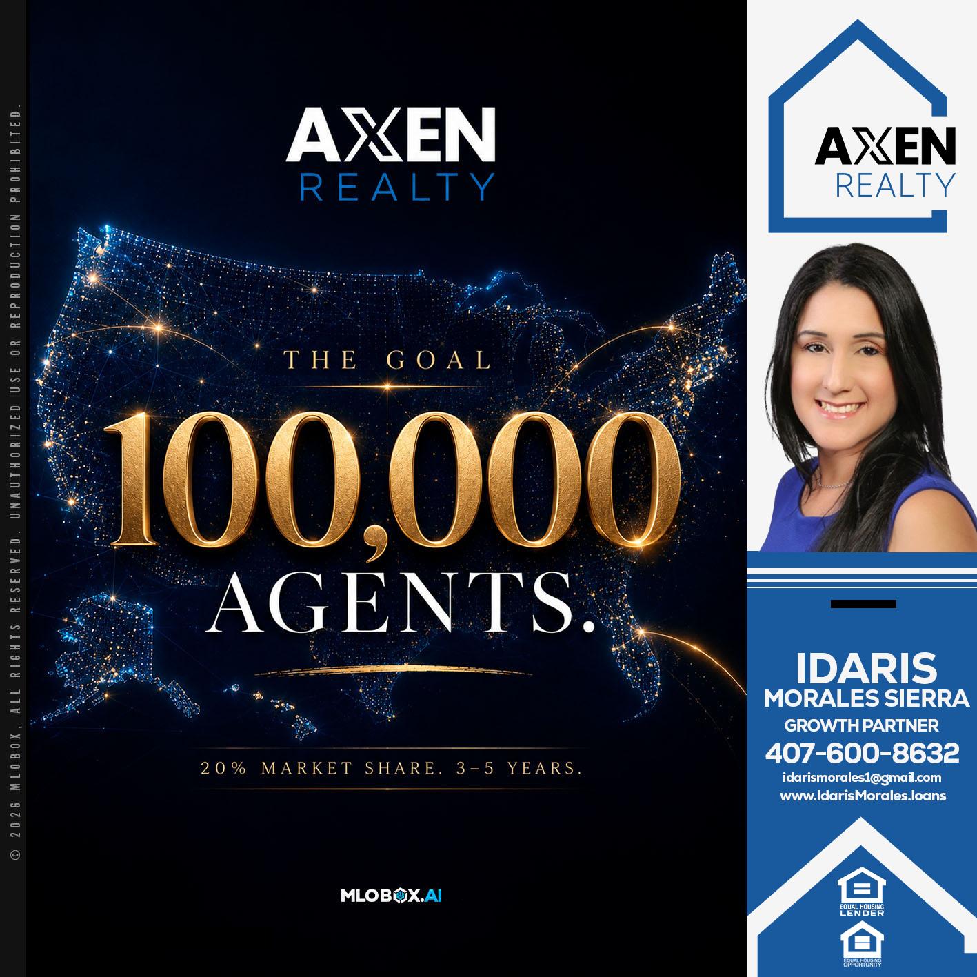 100,000 AGENTS - Idaris Morales -Mortgage Loan Officer